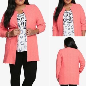 New! TorridLong Jacquard Cocoon Coat Sz 3 (3X)